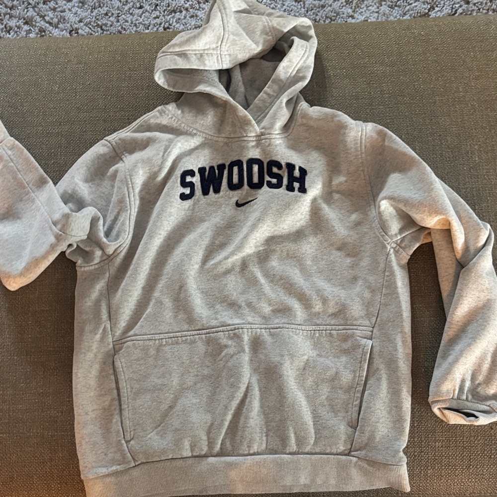 Nike Swoosh Light Gray Hoodie